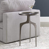 Furniture Kenna Accent Table in Nickel