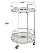 Wall Art Spritz Chrome Bar Cart