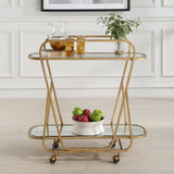 Furniture Swain Brass Serving Cart