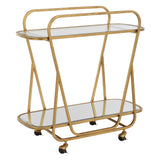 Furniture Swain Brass Serving Cart
