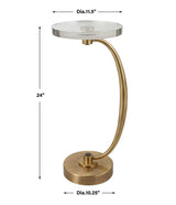 Furniture Waveney Drink Table // Brass