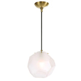 Geodesic Single Light Pendant // Matte Brass