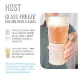 Glass FREEZE™ Cooling Beer Glasses - Frost - Set of 2