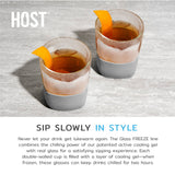 Glass FREEZE™ Cooling Whiskey Glasses - Frost - Set of 2