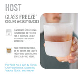 Glass FREEZE™ Cooling Whiskey Glasses - Frost - Set of 2