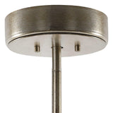 Goccia 6 Light Seeded Glass Pendant // Antique Silver