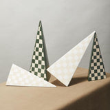 Holiday Decorative Objects Checker Tree Figurine // Green