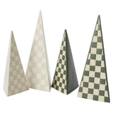 Holiday Decorative Objects Checker Tree Figurine // Green