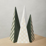 Holiday Decorative Objects Checker Tree Figurine // Green