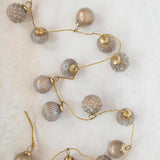 Seasonal & Holiday Decorations Marbled Taupe Mercury Glass Ornament Garland