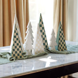 Holiday Decorative Objects White Checker Tree Figurine // 2 Sizes