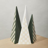 Holiday Decorative Objects Checker Tree Figurine // White