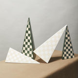 Holiday Decorative Objects Checker Tree Figurine // White