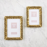 Home Accents Gold Leaf Ruffle Photo Frame // 2 Sizes