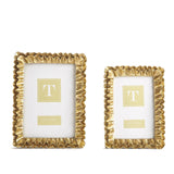 Home Accents Gold Leaf Ruffle Photo Frame // 2 Sizes