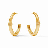 Jewelry Cabochon Beaded Station Hoop // 2 Sizes