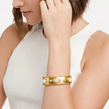 Jewelry Cannes Statement Hinge Bangle // Iridescent Rose