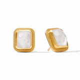 Jewelry Cheval Stone Stud // Iridescent Clear Crystal