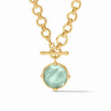 Honeybee Demi Necklace // Iridescent Aquamarine Blue