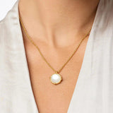 Honeybee Solitaire Necklace // Iridescent Rose