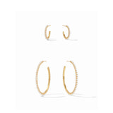 Jewelry Juliet Pearl Hoop Earrings // 2 Sizes