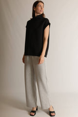 Lifestyle Cassie Butter Modal Wide Split Leg Pants // Grey Extra Large
