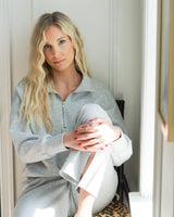 Lifestyle Cassie Butter Modal Wide Split Leg Pants // Grey