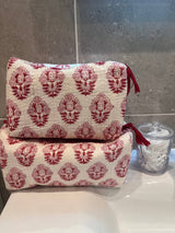 Lifestyle Pia Red-Pink Cosmetic Bag // Set of 2