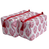 Lifestyle Pia Red-Pink Cosmetic Bag // Set of 2
