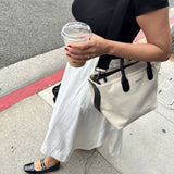 Lifestyle The Mini Canvas Go-Tote // Cream