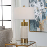 Lighting Adelia Ivory & Brass Table Lamp