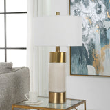 Lighting Adelia Ivory & Brass Table Lamp