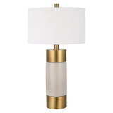 Lighting Adelia Ivory & Brass Table Lamp