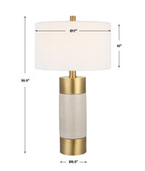 Lighting Adelia Ivory & Brass Table Lamp