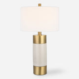 Lighting Adelia Ivory & Brass Table Lamp