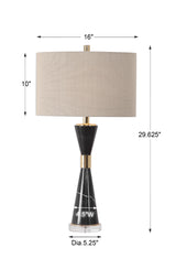 Lighting Alastair Black Marble Table Lamp