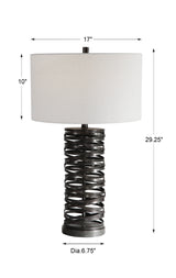 Lighting Alita Rust Black Table Lamp