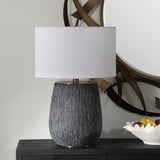 Lighting Americana Aged Black Table Lamp