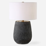 Lighting Americana Aged Black Table Lamp