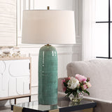 Lighting Andale Crackled Teal Table Lamp