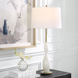 Lighting Annora Glossy White Table Lamp