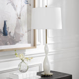 Lighting Annora Glossy White Table Lamp