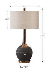 Lighting Arnav Textured Black Lamp