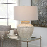 Lighting Artifact Aged Stone Table Lamp