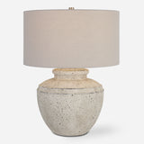 Lighting Artifact Aged Stone Table Lamp