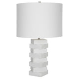 Lighting Ascent White Geometric Table Lamp