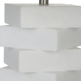 Lighting Ascent White Geometric Table Lamp