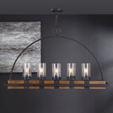 Lighting Atwood 5 Light Rustic Linear Chandelier