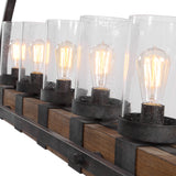 Lighting Atwood 5 Light Rustic Linear Chandelier