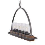 Lighting Atwood 5 Light Rustic Linear Chandelier